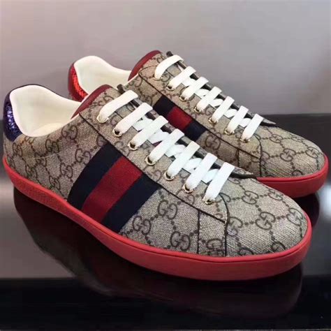 gucci men's red sneakers|gucci red sneakers men.